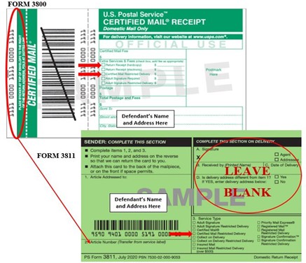 certified mail receipts