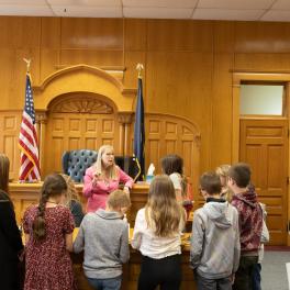 Kids in courtroom