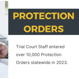 Protection Orders: Trial Court Staff entered over 10,000 Protection Orders statewide in 2023.