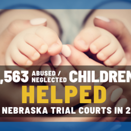 1563 abused and neglected children helped by Nebraska Trial Courts in 2023