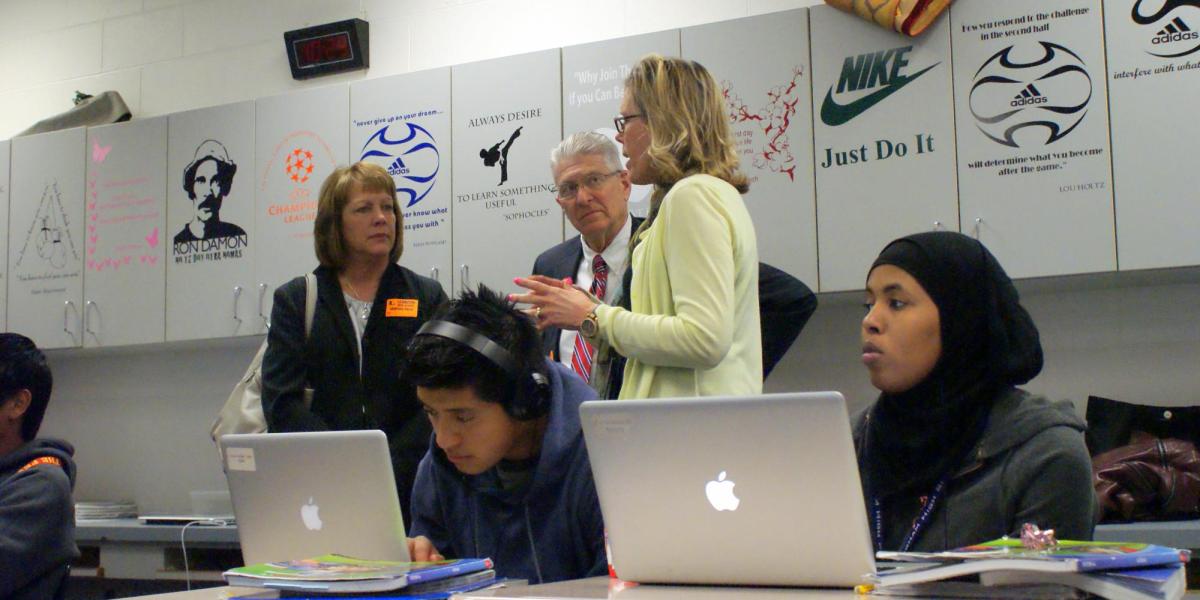 Chief Judge Moore and Chief Justice Heavican Visit Lexington High School While on 2017 Law Day Tour