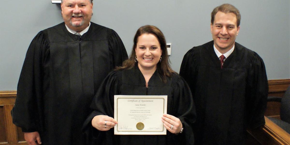 Fowler Sworn-In as Hall County Clerk Magistrate
