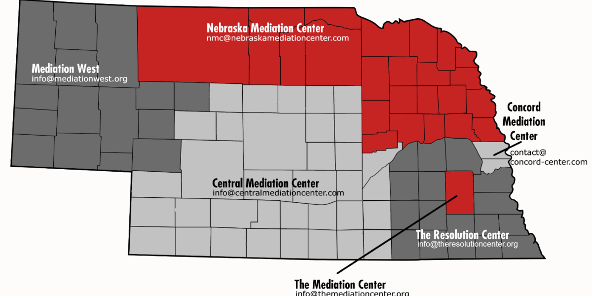Map of ODR-approved mediation centers