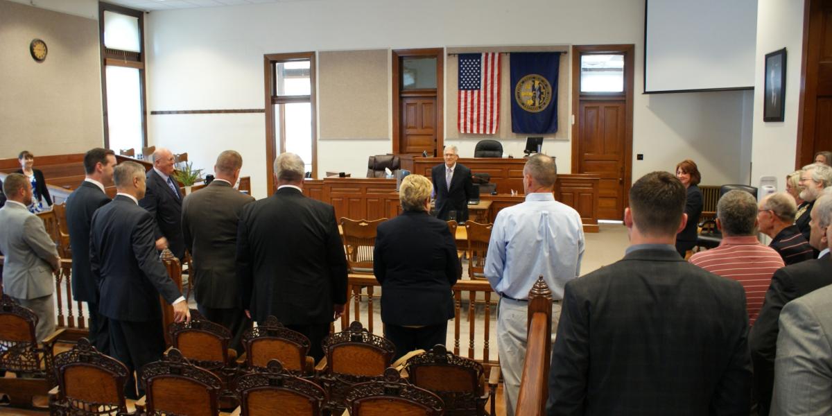 Chief Justice Heavican’s Summer Tour: Day One, Visit One at the Jefferson County Courthouse