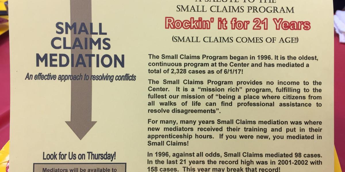 Small Claims Mediation Celebrates Twenty Years Serving Nebraska’s Courts