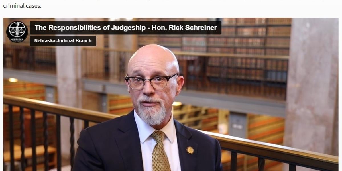 New Video About the Responsibilities of a Judge