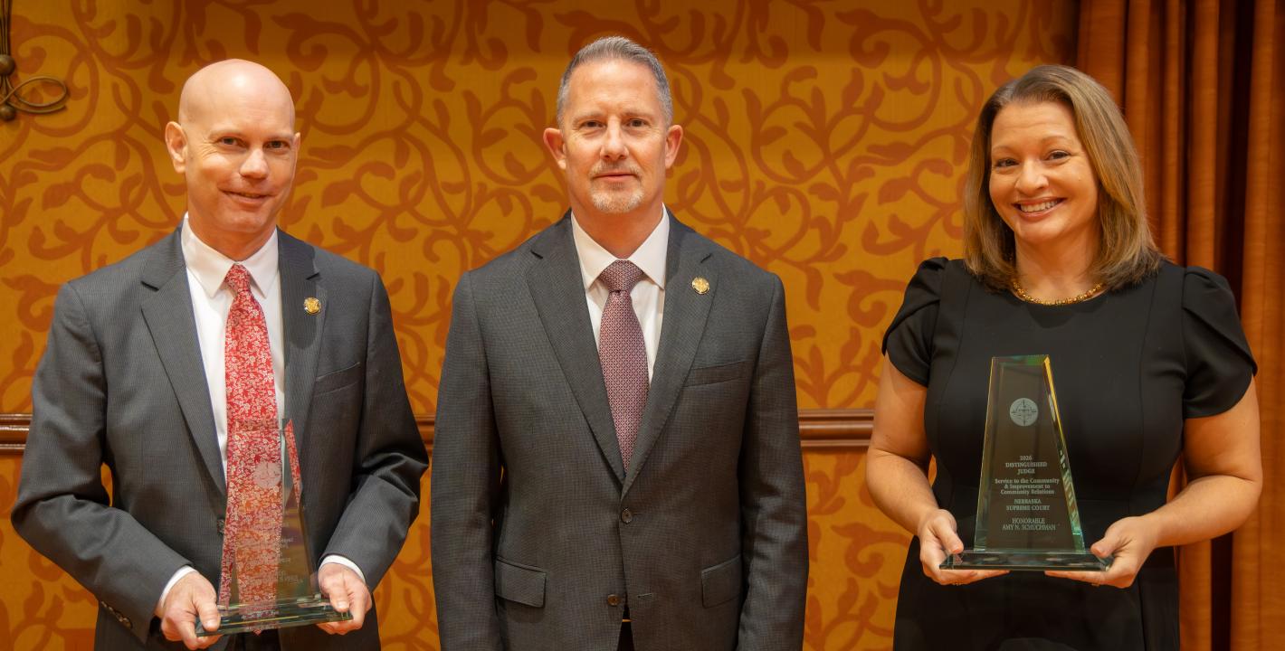 Judge John Rademacher, Chief Justice Jeffrey Funke, Judge Amy Schuchman.