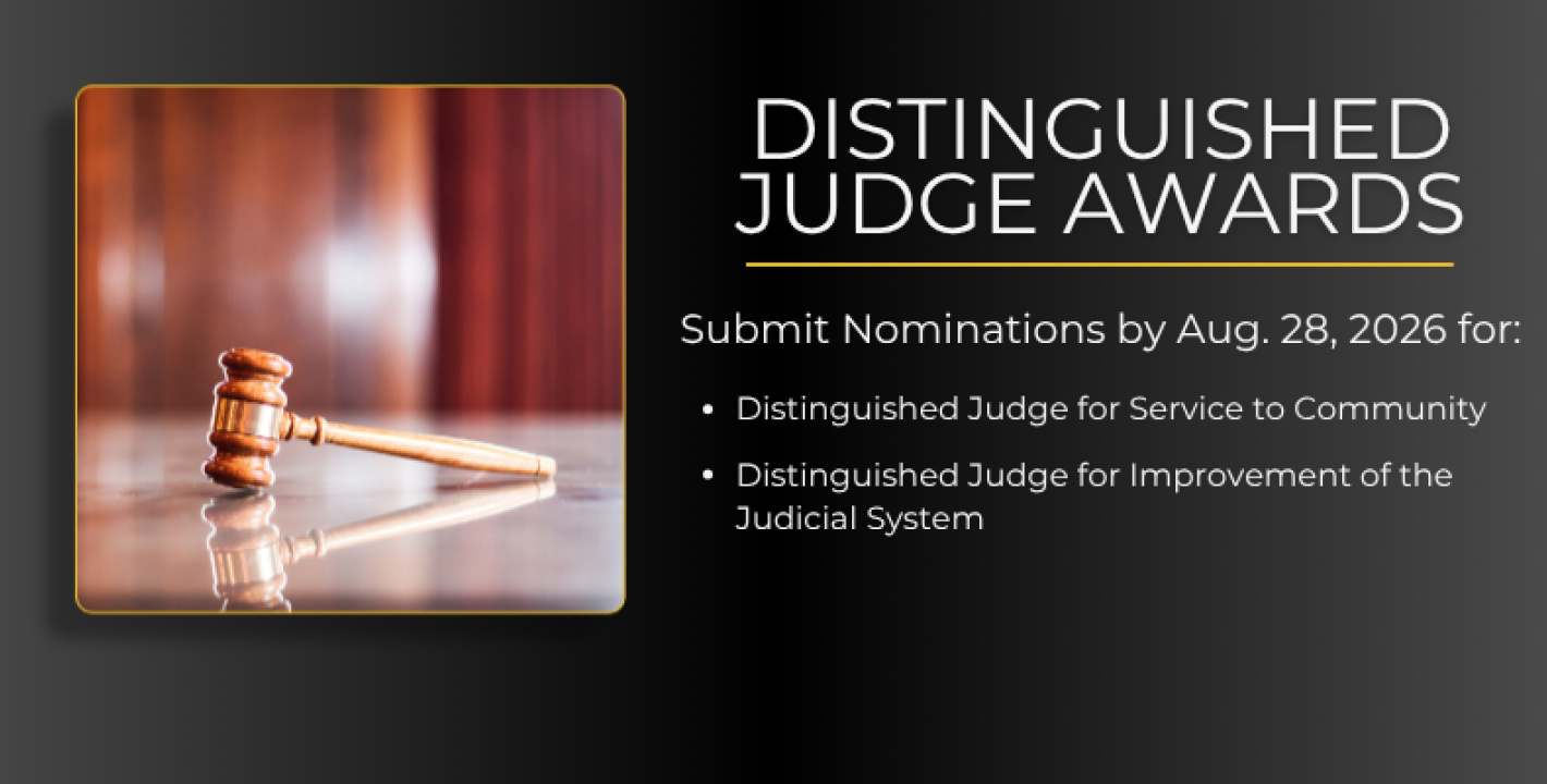 Distinguished judge awards graphic