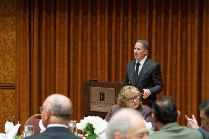 Chief Justice Funke addresses Nebraska judges.