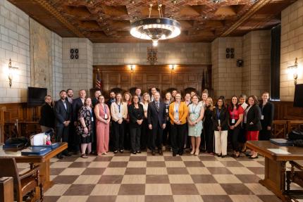Chief Justice Funke and Judge Bishop Visit with Hall County’s Leadership Unlimited