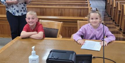 Second Graders Participate in Mock Trial at Polk County Courthouse