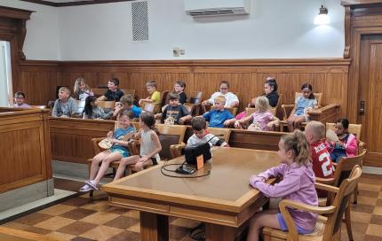 Second Graders Participate in Mock Trial at Polk County Courthouse
