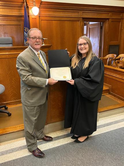 Cassondra Buethe Sworn-in as Clerk Magistrate of Richardson County Court