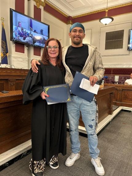 Photos: Judge Shelly Stratman with Graduates.