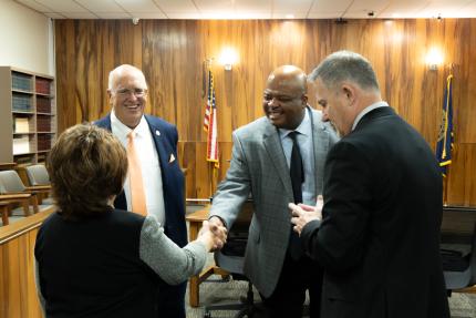 Justice Vaughn, Justice Cassel, Chief Justice Funke