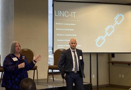 Bottom Photo: District 9 Specialized Populations Officer Angie McQuinn and District 9 Chief Probation Officer Marc Kohmetscher.