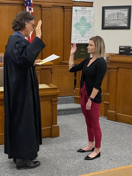 Clerk Magistrate Swearing-in Ceremony for Chelsie Tasso in Alliance