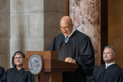 Judge Piccolo speaking