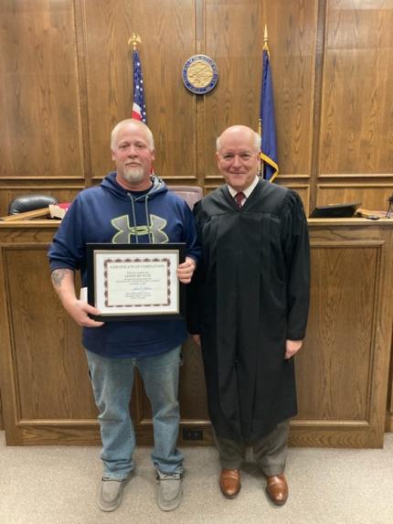 Participant Graduates from  Northeast Nebraska Adult Drug Court