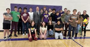 Chief Justice Funke & Nebraska City Middle School Students