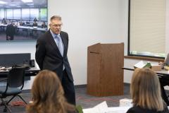 Chief Justice Heavican welcomes the new class of the Judicial Leadership Academy. 
