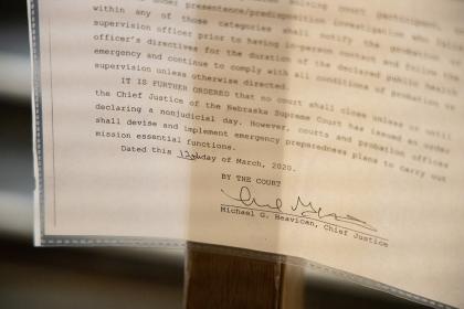 First COVID-19 Order Issued by Chief Justice